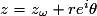 z=z_\omega+re^i\theta