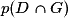 p(D \cap G)