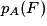 p_{A}(F)