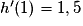 h'(1) = 1,5