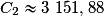 C_2 \approx 3\ 151,88