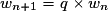 w_{n+1} = q\times{}w_n
