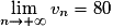 \lim\limits_{n \to +\infty} v_n = 80