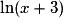 \ln(x + 3)