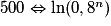 500 \Leftrightarrow \ln(0,8^n)