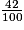 \frac{42}{100}