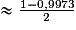 \approx \frac{1- 0,9973}{2}