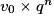 v_0 \times q^n