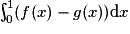 \int_0^1 (f(x) - g(x)) \mathrm{d}x