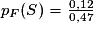 p_F(S) = \frac{0,12}{0,47}
