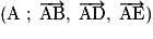 (\mathrm{A}\;;\;\overrightarrow{\mathrm{AB}},\;\overrightarrow{\mathrm{AD}},\;\overrightarrow{\mathrm{AE}})