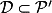 \mathcal{D} \subset \mathcal{P}'