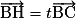 \overrightarrow{\mathrm{BH}}=t\overrightarrow{\mathrm{BC}}