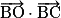 \overrightarrow{\mathrm{BO}}\cdot\overrightarrow{\mathrm{BC}}