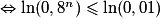 \Leftrightarrow \ln(0,8^{n})\le \ln(0,01)