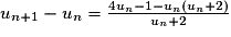u_{n+1}-u_{n}=\frac{4u_{n}-1-u_{n}(u_{n}+2)}{u_{n}+2}