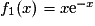f_{1}(x)=x\mathrm{e}^{-x}