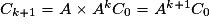 C_{k+1} = A\times A^kC_0=A^{k+1}C_0