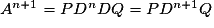 A^{n+1}=PD^nDQ=PD^{n+1}Q