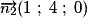\overrightarrow{n_2}(1\;;\;4\;;\;0)