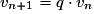 v_{n+1}=q\cdot v_n