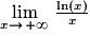 \mathop {\lim}\limits_{x \to\,+\infty }\,\frac{\ln(x)}{x}