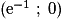 (\mathrm{e}^{-1}\;;\;0)