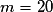 m = 20