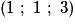 (1\ ;\ 1\ ;\ 3)