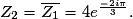Z_2 = \overline{Z_1}=4e^{\frac{-2i\pi}{3}}.