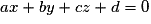 ax+by+cz+d=0