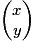 \left(\begin{matrix}x\cr y\end{matrix}\right)