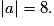 \vert a\vert = 8.