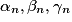 \alpha_{n}, \beta_{n}, \gamma_{n}