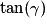 \mathrm{tan}(\gamma )