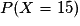 P (X=15)