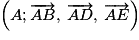 \left (A;\overrightarrow{AB},\: \overrightarrow{AD},\: \overrightarrow{AE} \right )