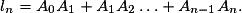 l_n=A_0A_1 + A_1A_2 \ldots +A_{n-1}A_n.