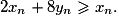 2x_n+8y_n \geqslant x_n.