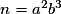 n=a^2b^3