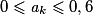 0\leqslant \textit{a}_{k}\leqslant 0,6