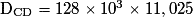 \mathrm {D_{CD}}=128\times10^{3}\times11,025