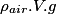 \rho_{air}.V.g