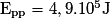 \mathrm{E_{pp}}= 4,9.10^{5}\mathrm{J}