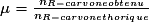 \mu = \frac{n_{R-carvone obtenu}}{n_{R-carvone théorique}}