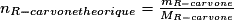 n_{R-carvone theorique} = \frac{m_{R-carvone}}{M_{R-carvone}}