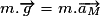 m.\overrightarrow{g} = m.\overrightarrow{a_{M}}