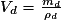 V_{d} = \frac{m_{d}}{\rho _{d}}