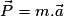 \vec{P}= m.\vec{a}