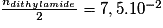 \frac{n_{diéthylamide}}{2}=7,5.10^{-2}
